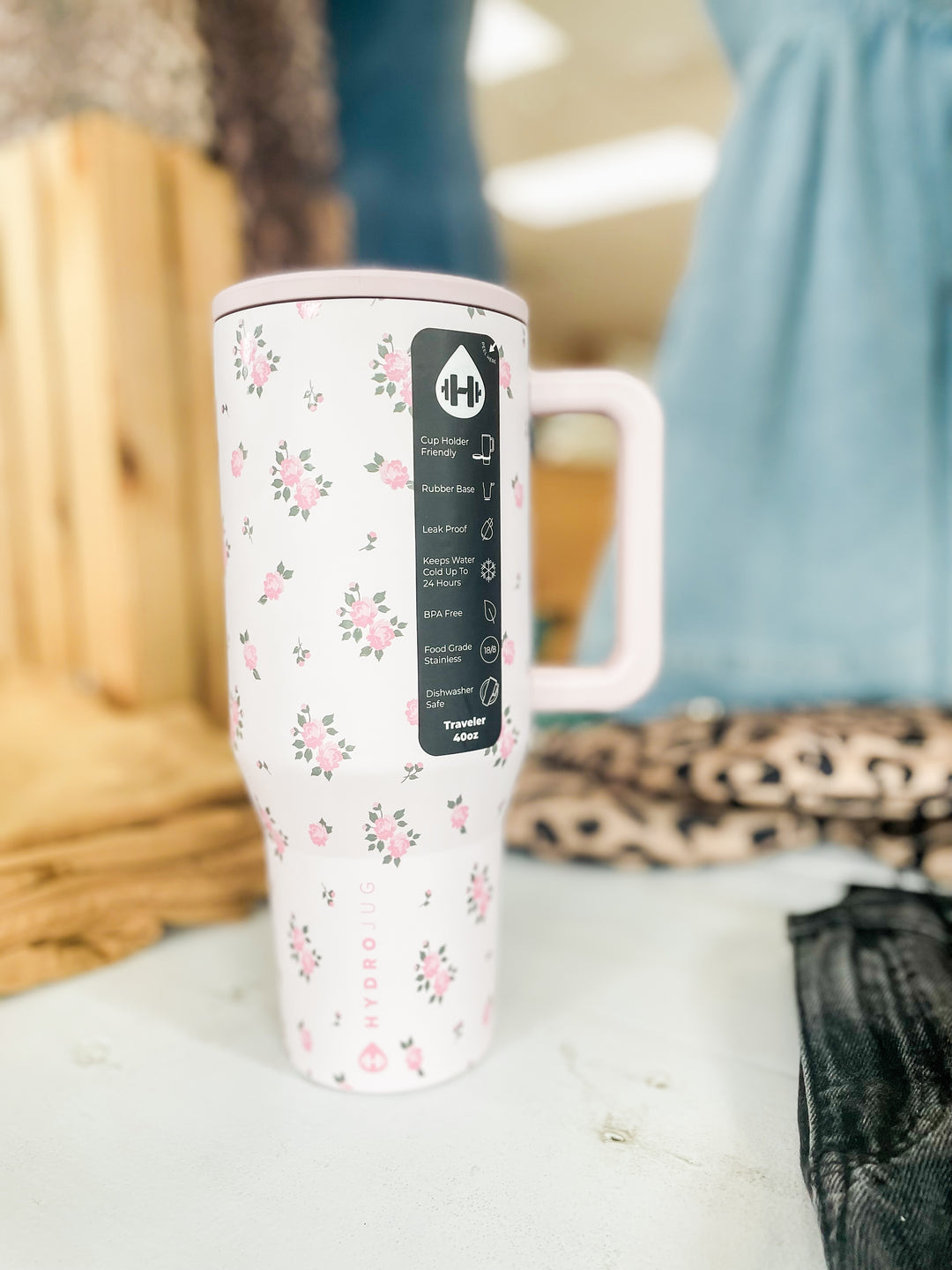 Hydrojug Traveler 40oz Tumbler-Wildrose