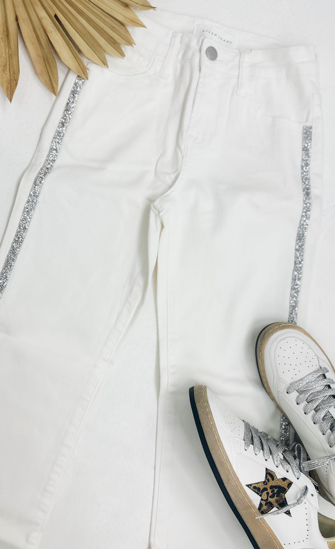 Radiant Rhinestone Straight Jeans