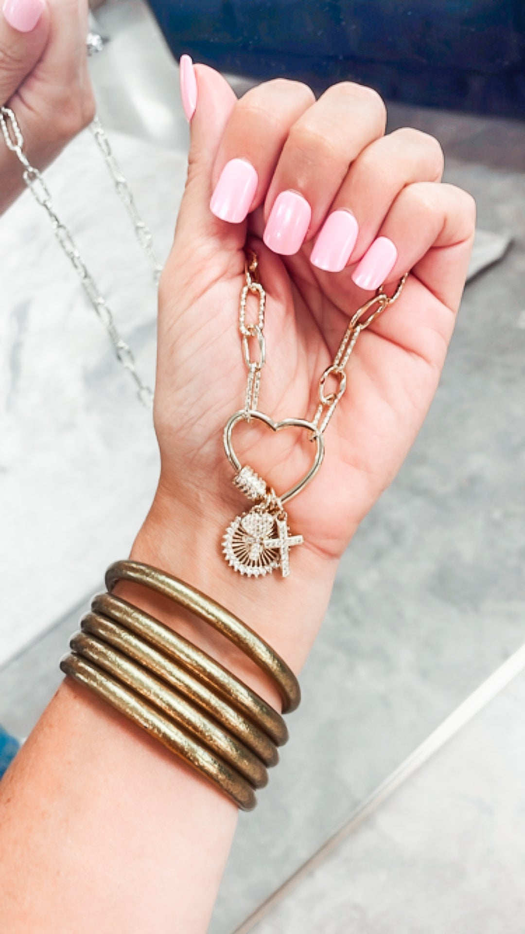 Heart of Faith Gold Necklace