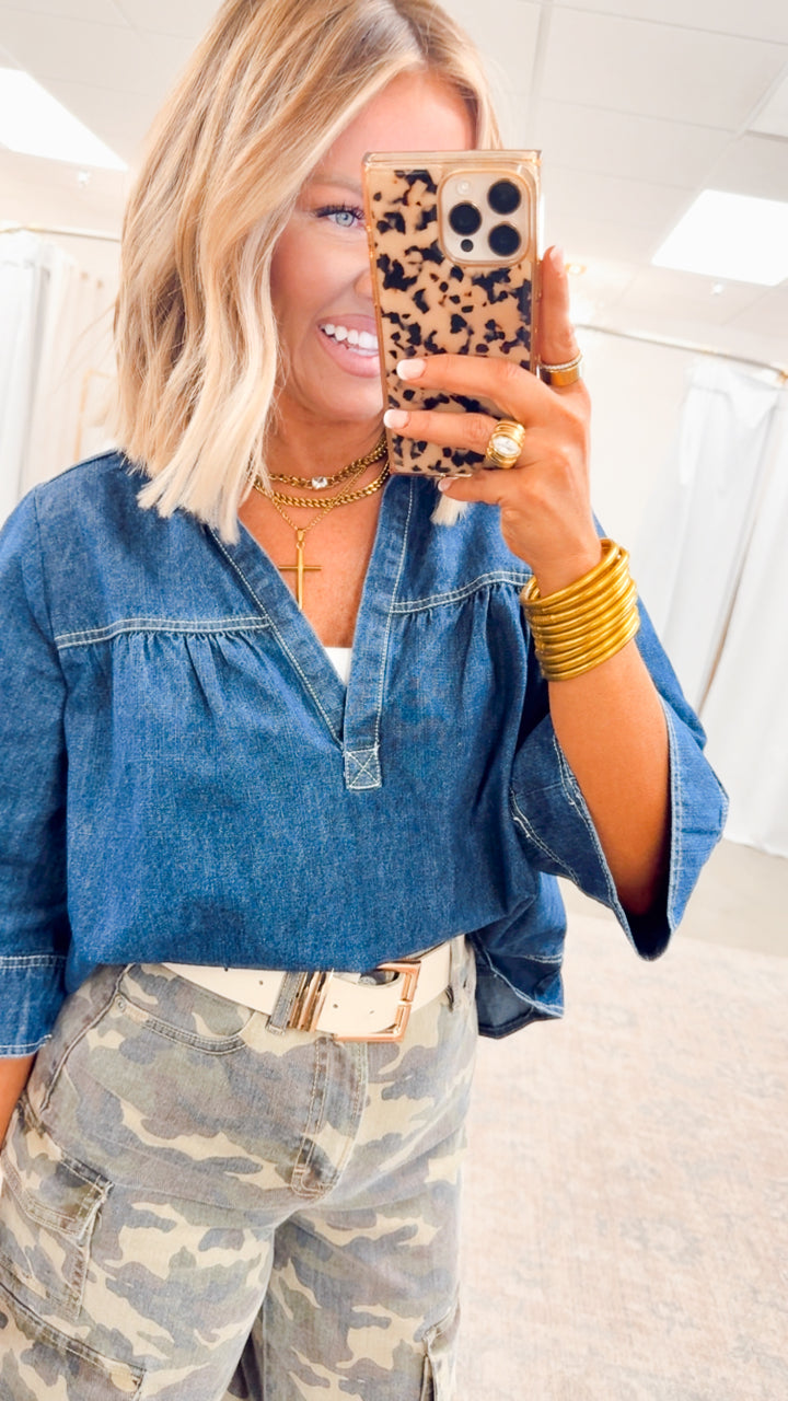 Denim Solace Top
