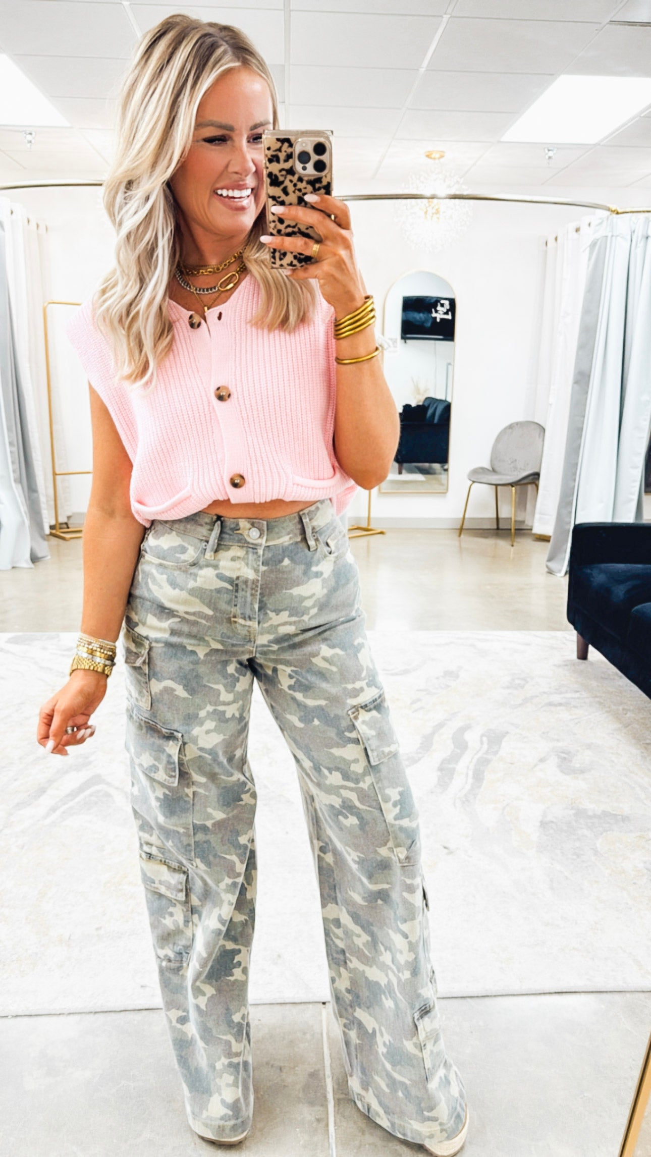 Camo Couture-High Rise Cargo Jeans – Sparkle Tallahassee