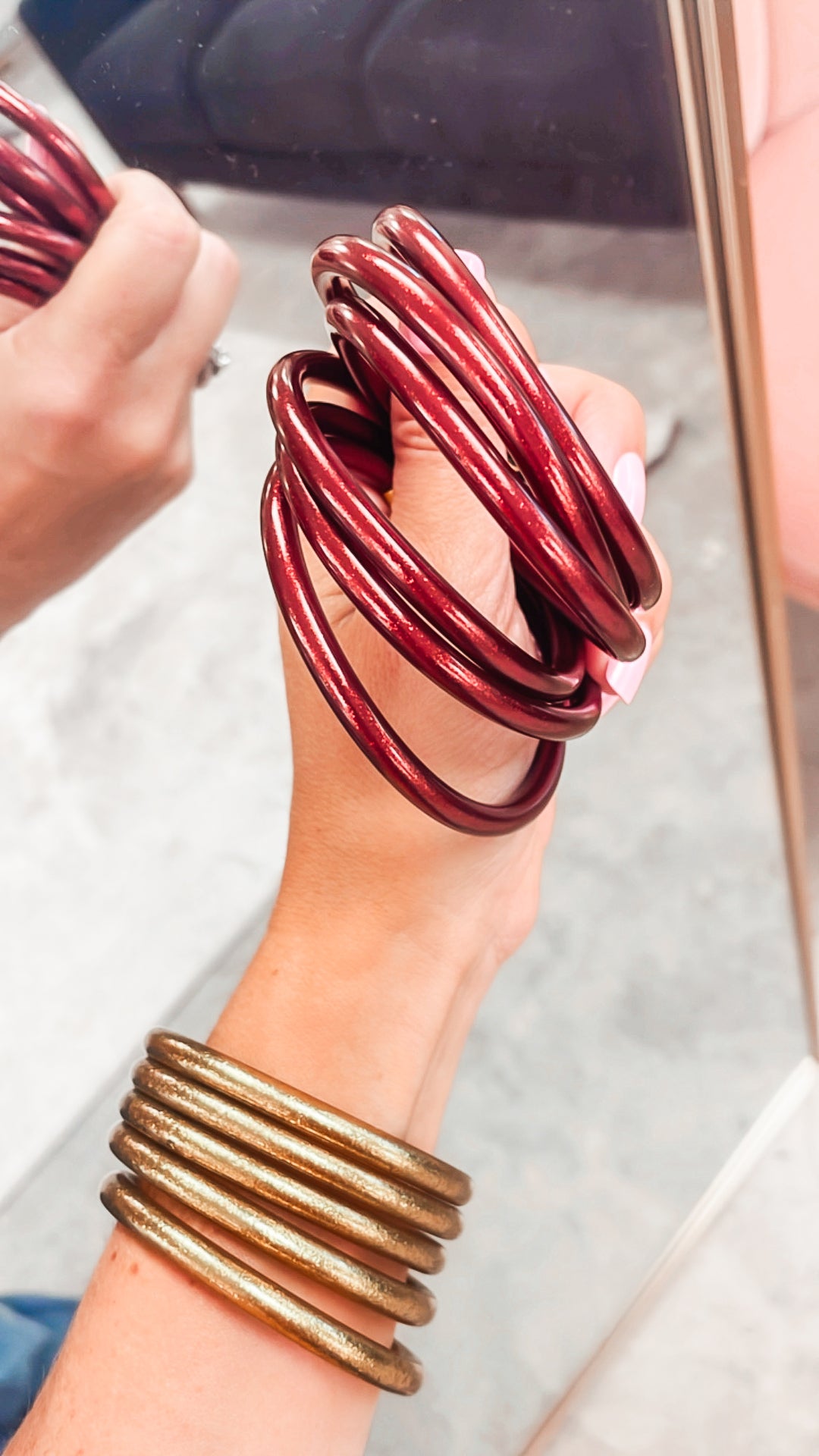 BudhaGirl Merlot All Weather Bangles (Set of 6)