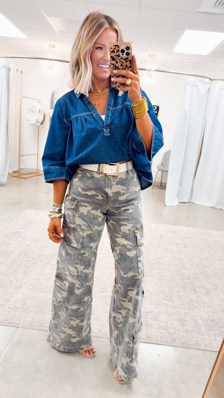 Denim Solace Top