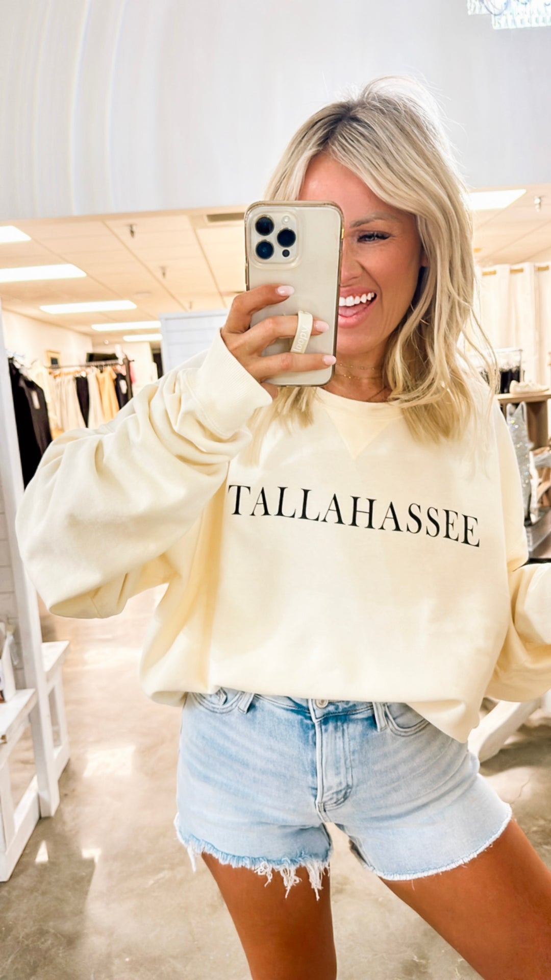 Tallahassee Sweatshirt-Cream
