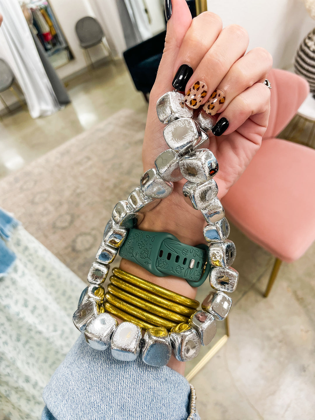 Silver Block Necklace