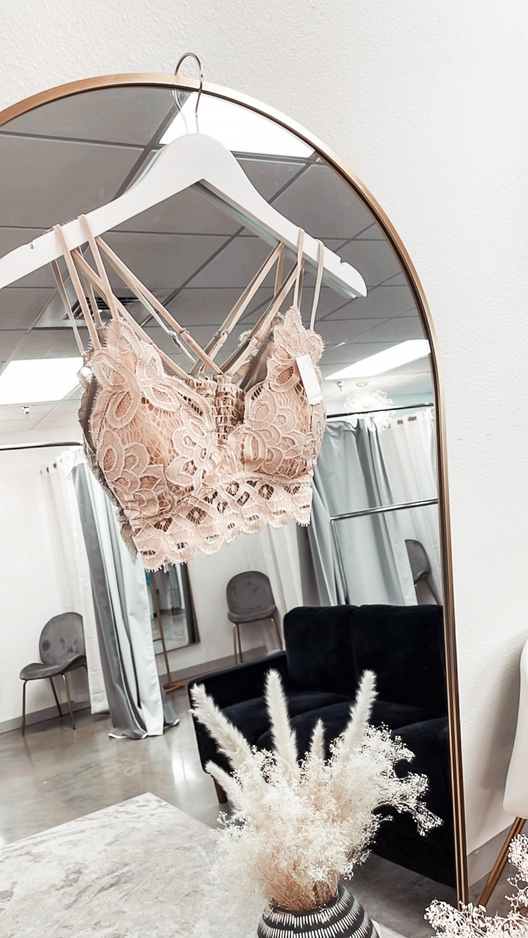Lace Bralette-Light Taupe