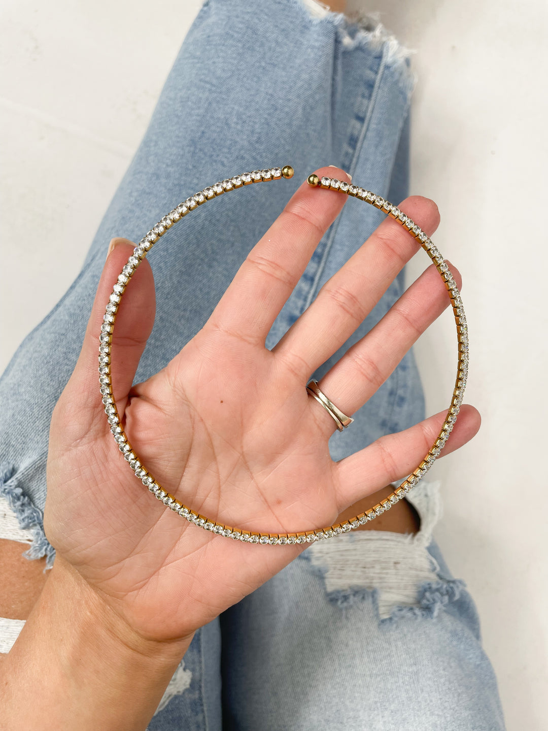 Luxe Tennis Necklace-Gold