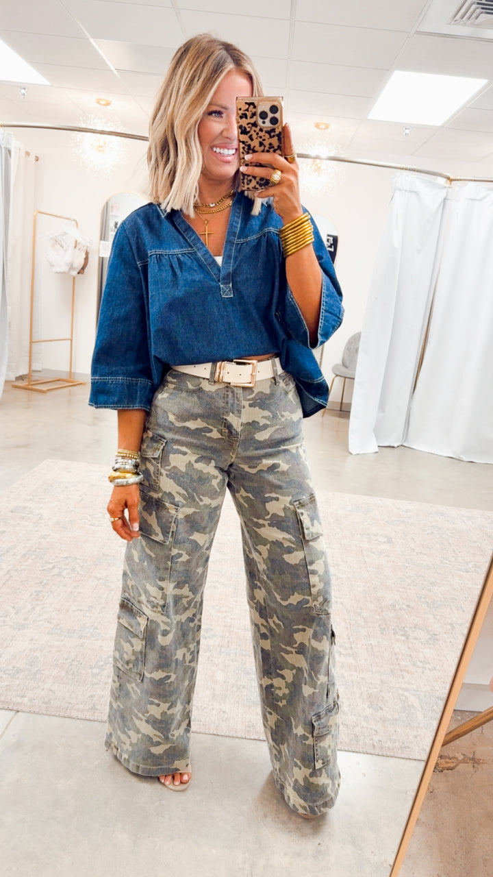 Denim Solace Top