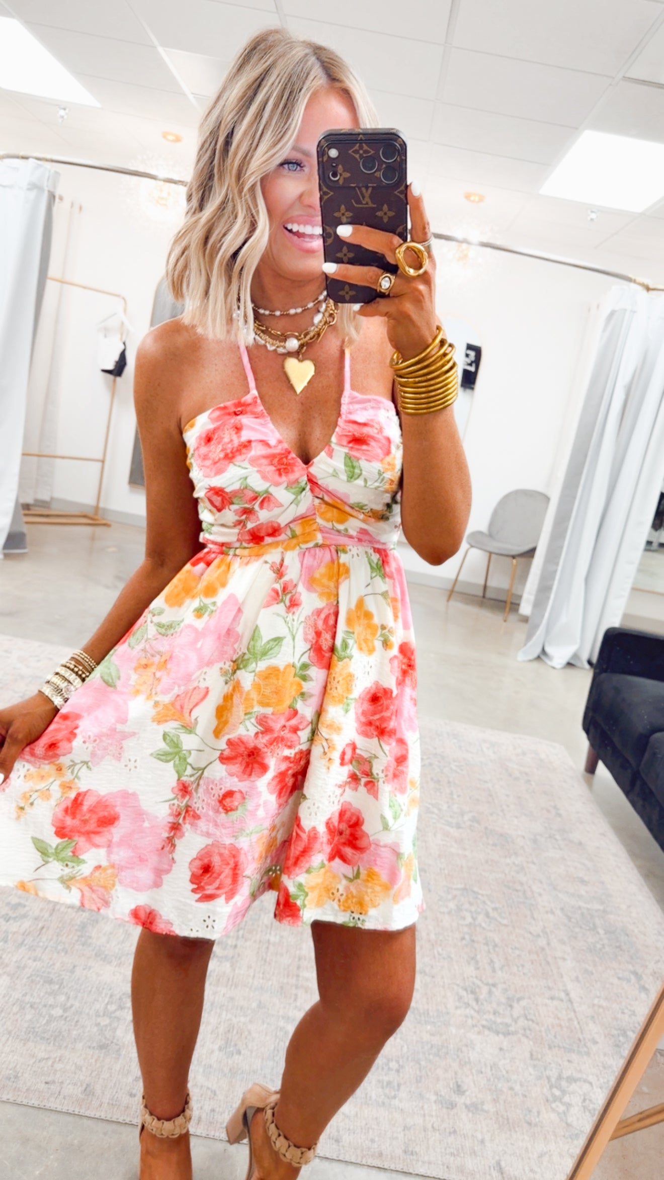 The Floral Whimsy Mini Dress Small