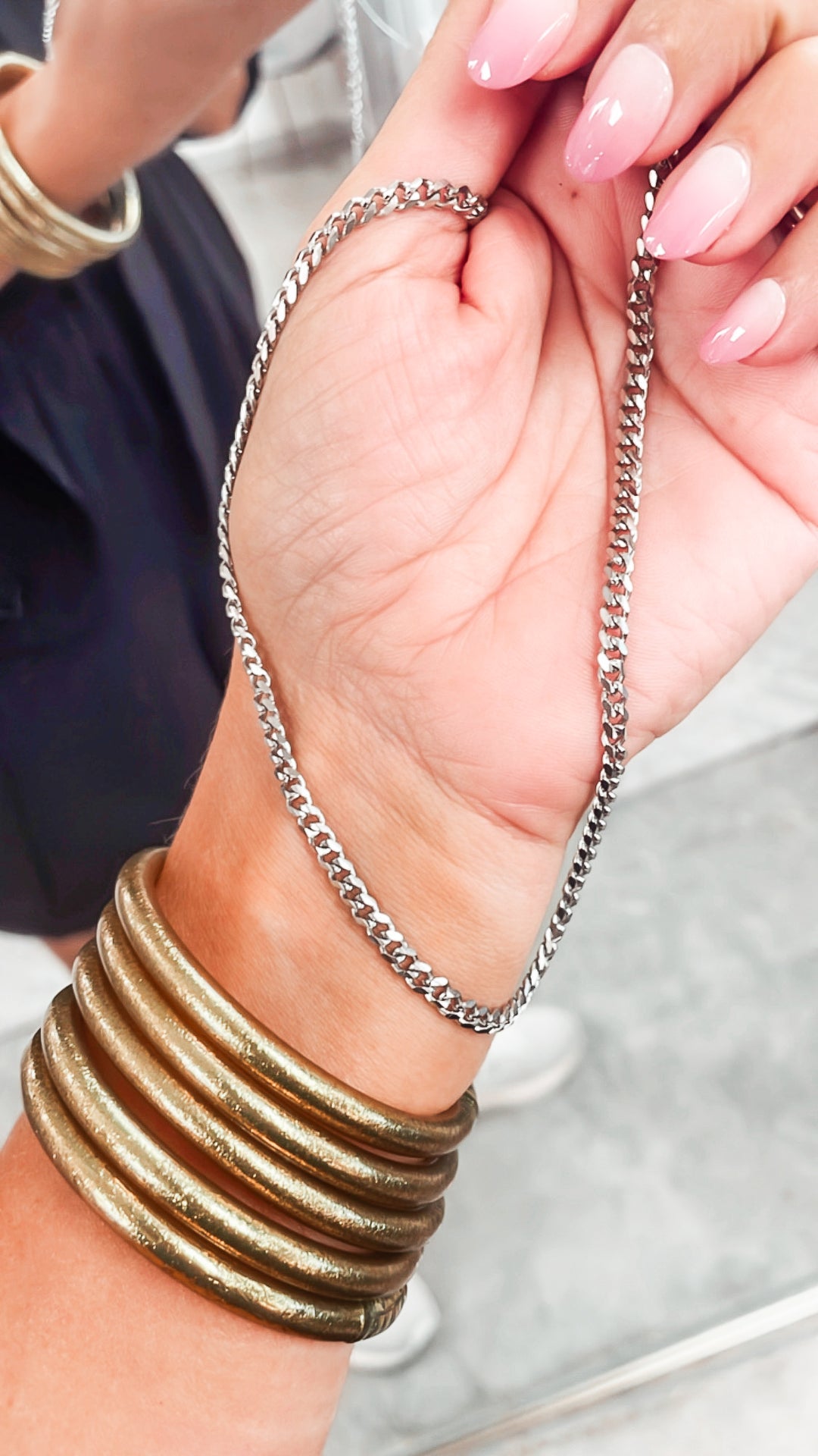 Dainty Chain Necklace- Silver
