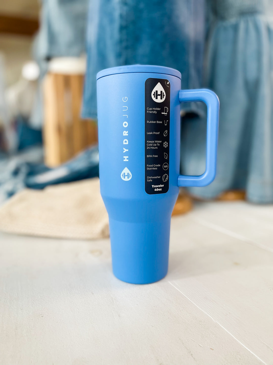Hydrojug Traveler 40oz Tumbler-Light Blue