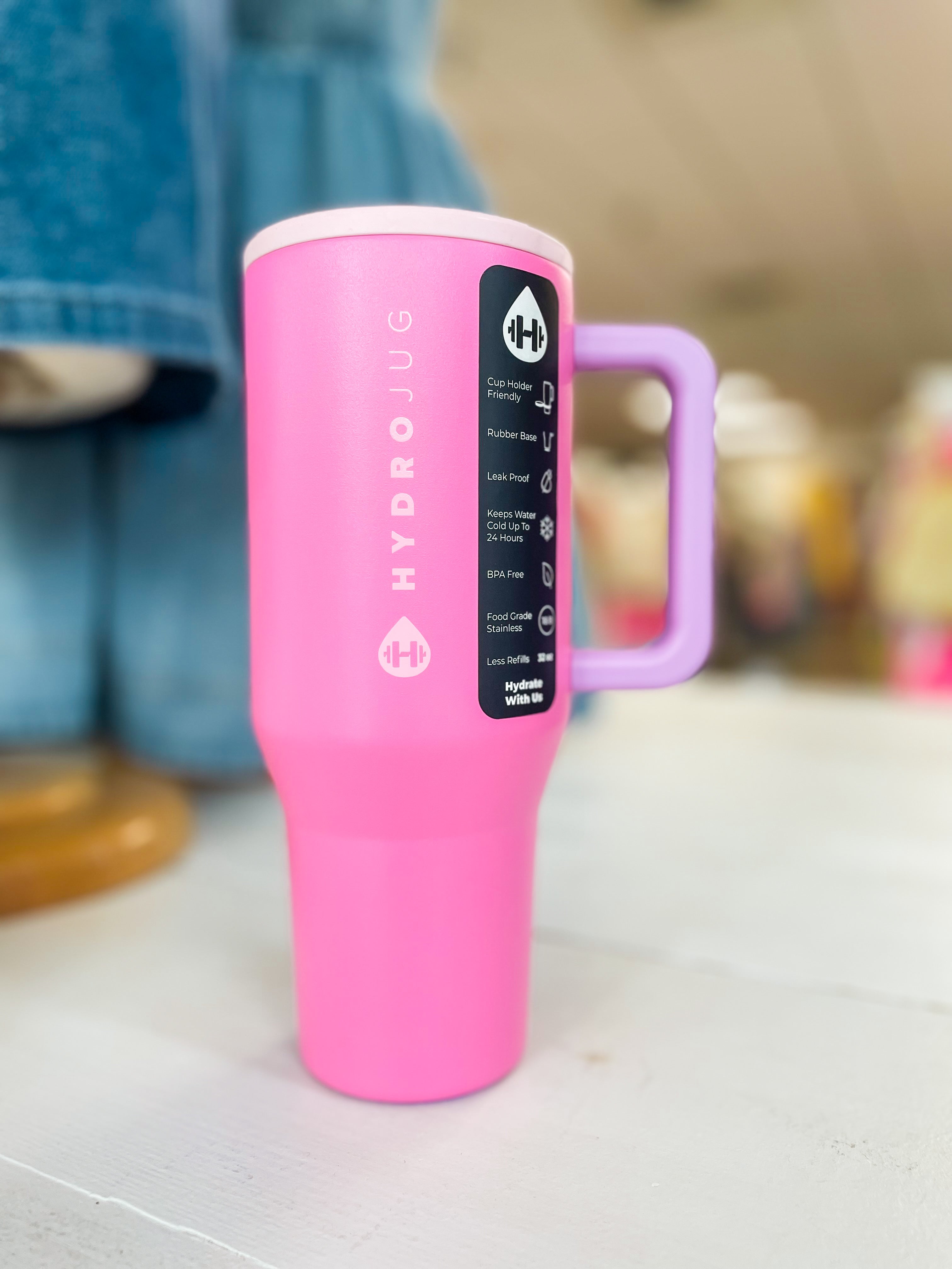 Hydrojug Traveler 32oz Tumbler-Pink Sugar – Sparkle Tallahassee