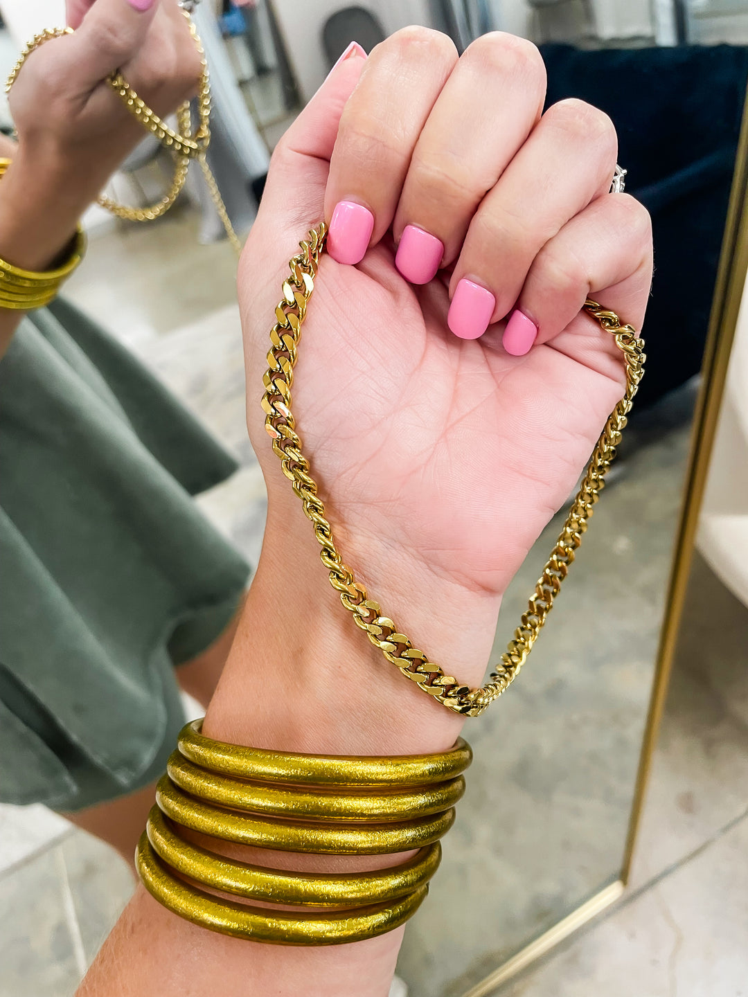 Thin Gold Chain Choker