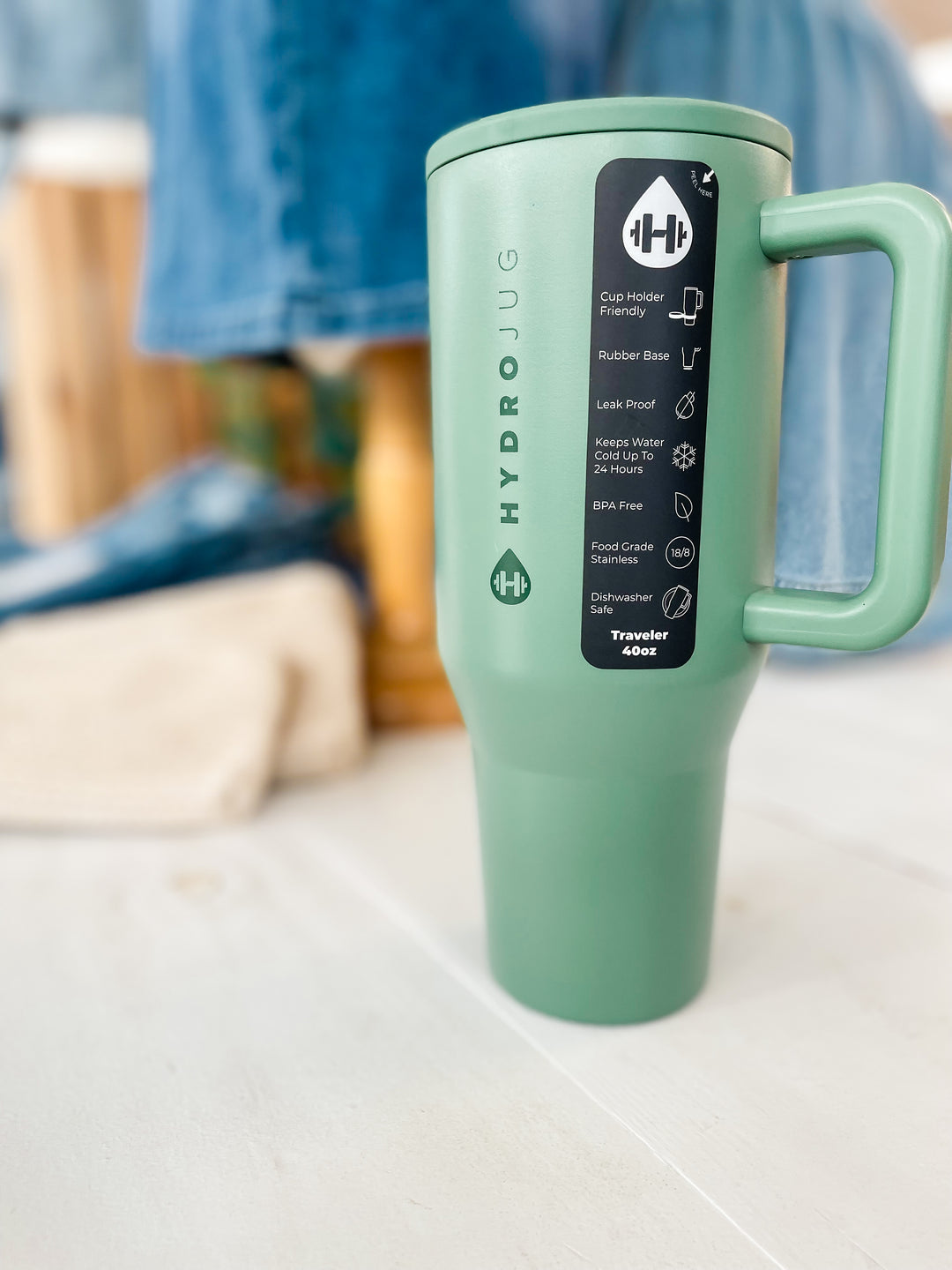 Hydrojug Traveler 40oz Tumbler-Sage