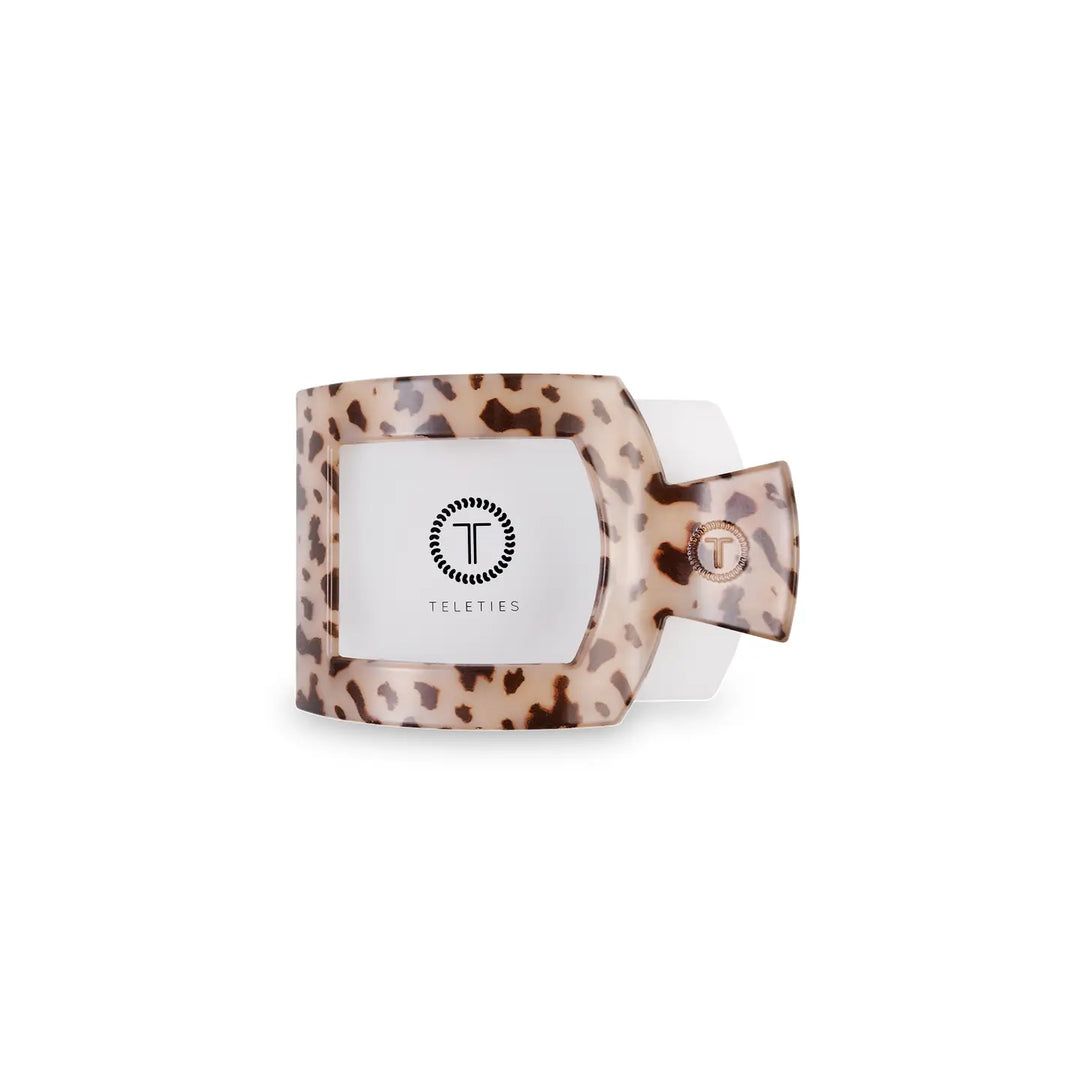 Square Flat Hair Clip Medium-Blonde Tortoise