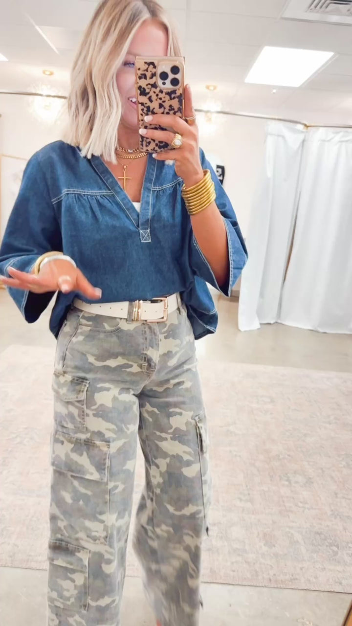 Denim Solace Top