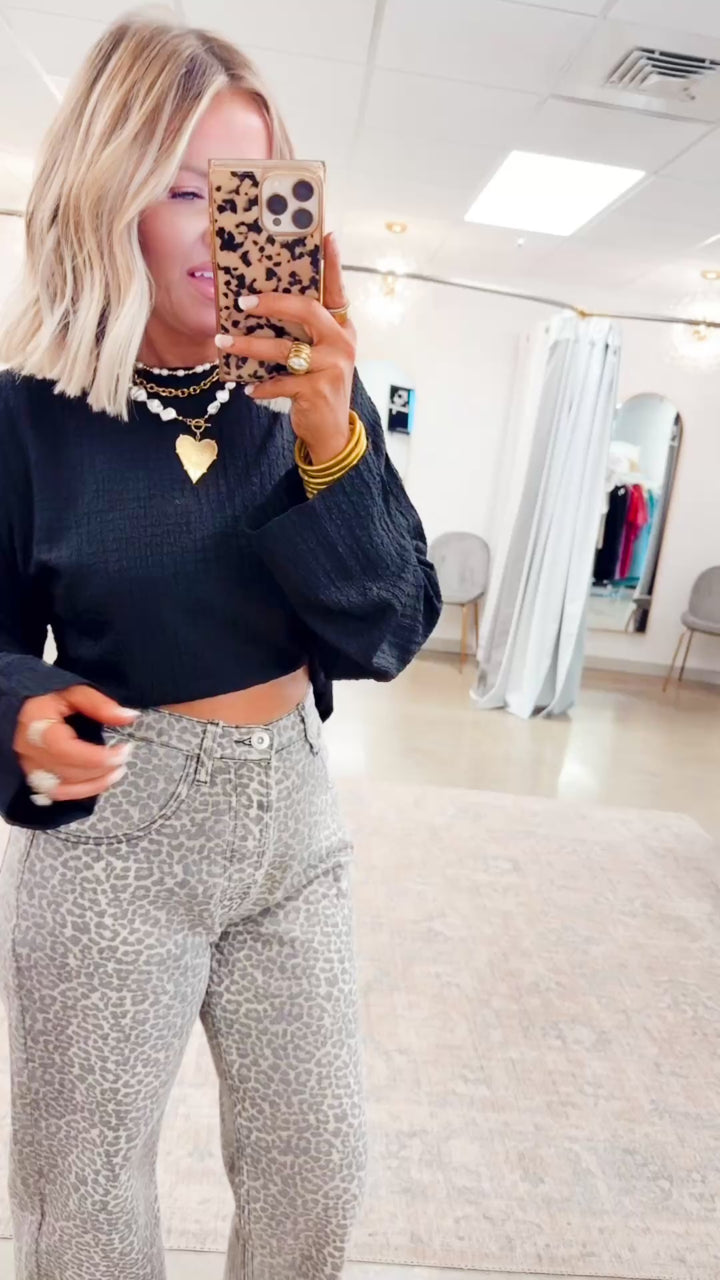 Mara Knit Top-Black