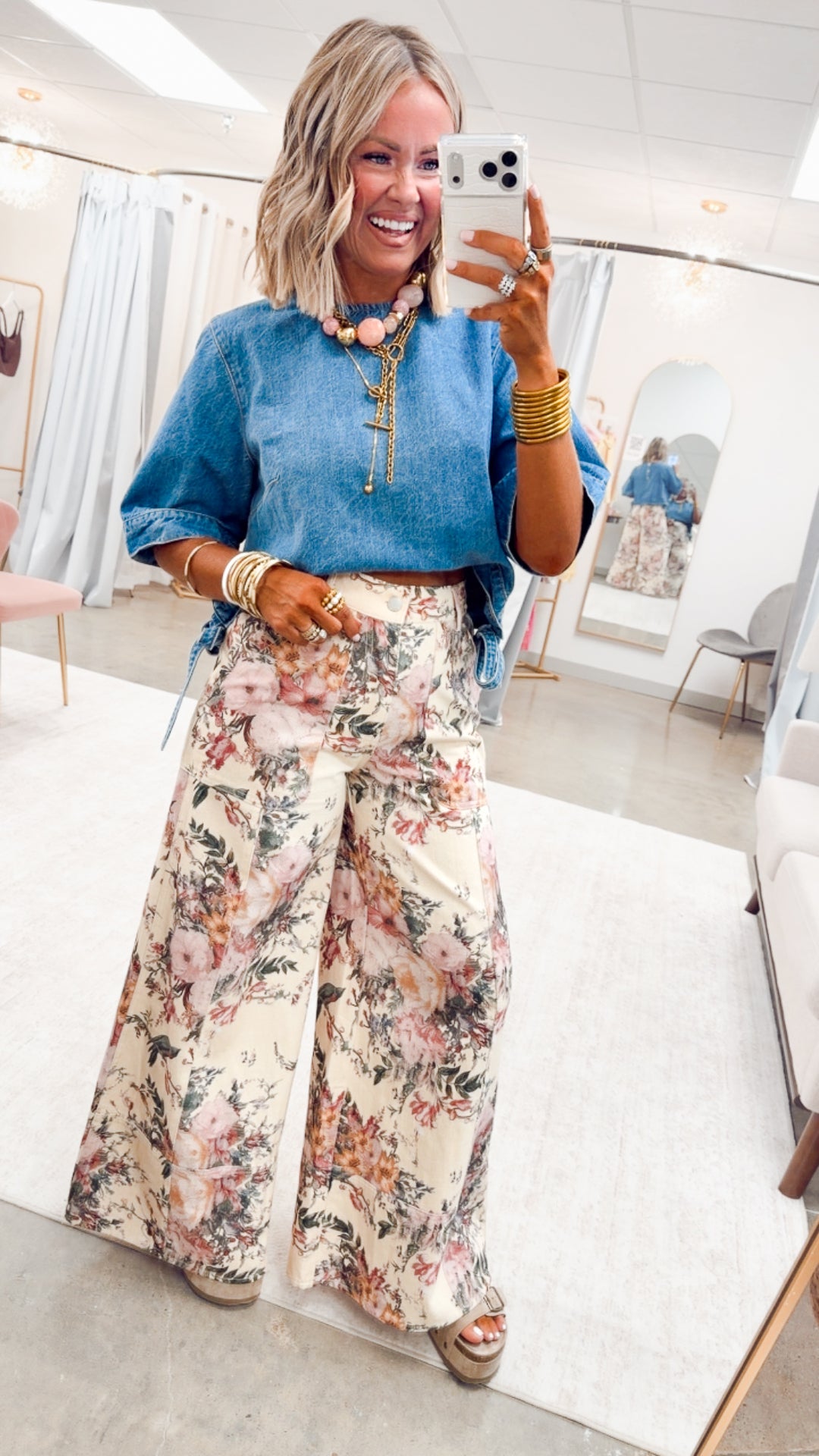 The Amarillo Sky Denim Top