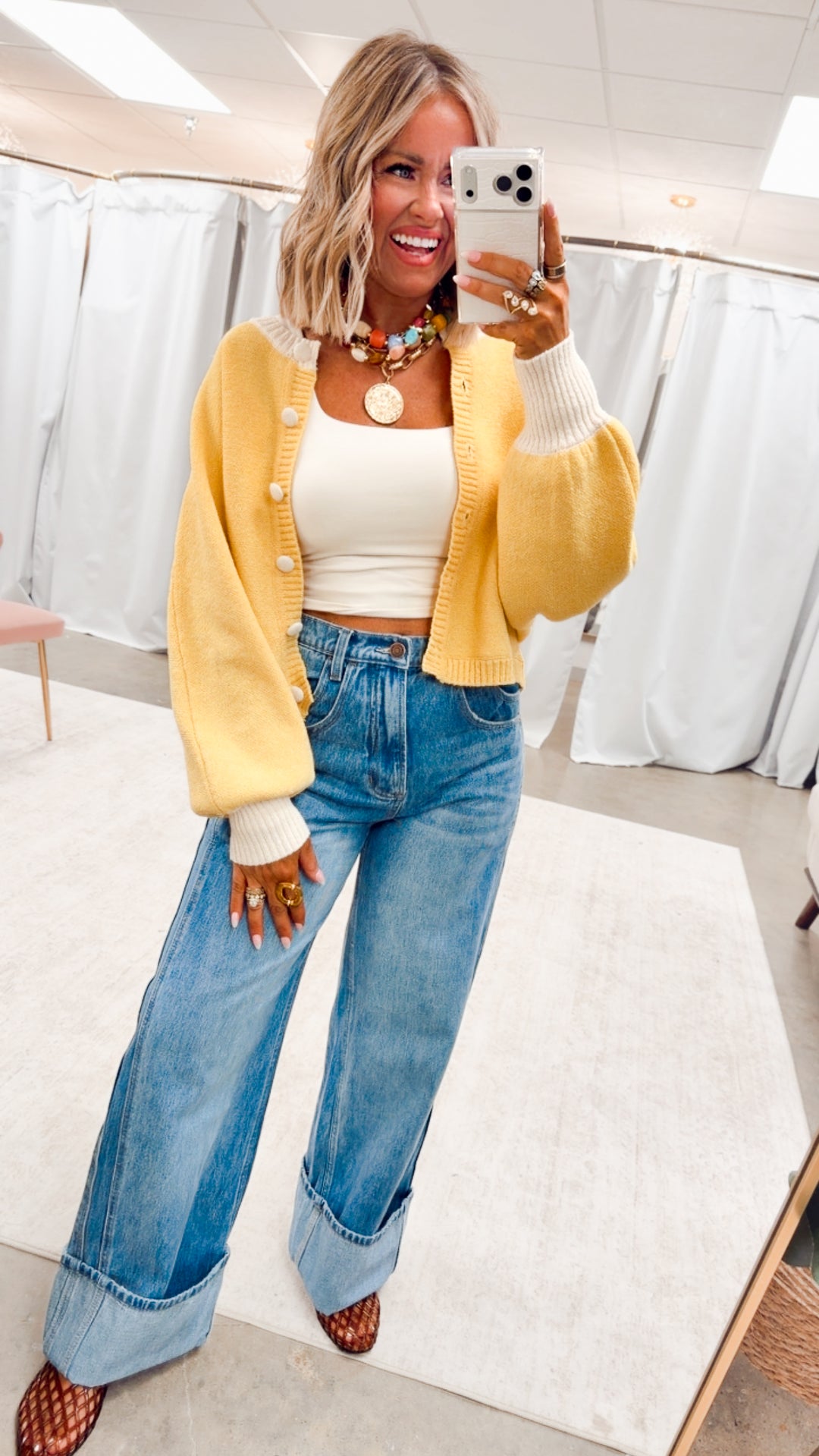 The Charlie Cuffed Wide Leg Jean
