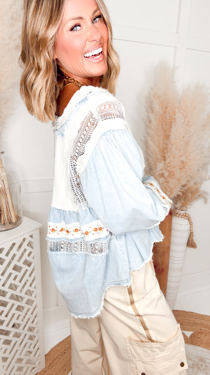 The Delilah Top-Denim