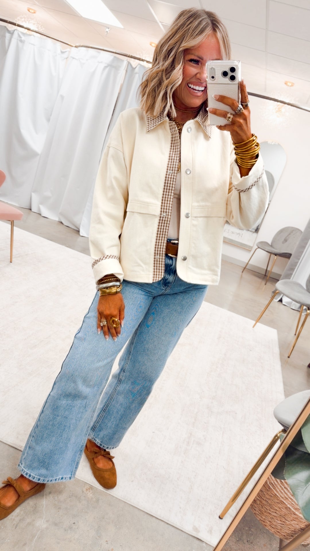 Gingham Luxe Jacket