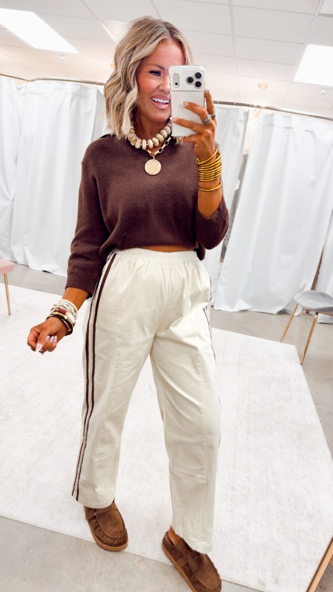 The Hampton House Sweater-Chocolate