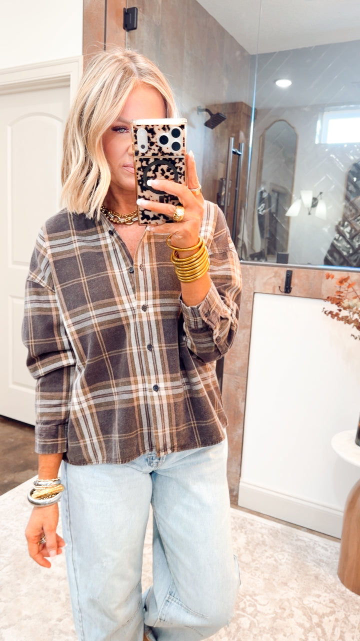 The Briggs Flannel Top