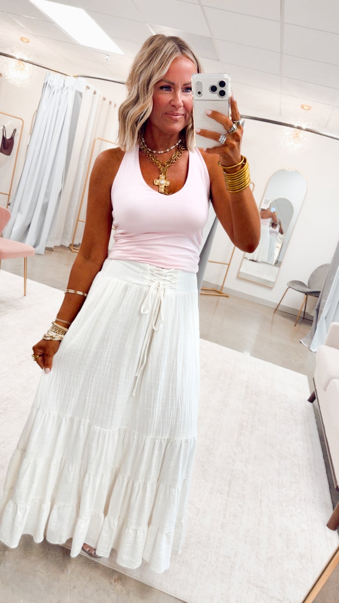 The Skye Halter Tank Top-Petal
