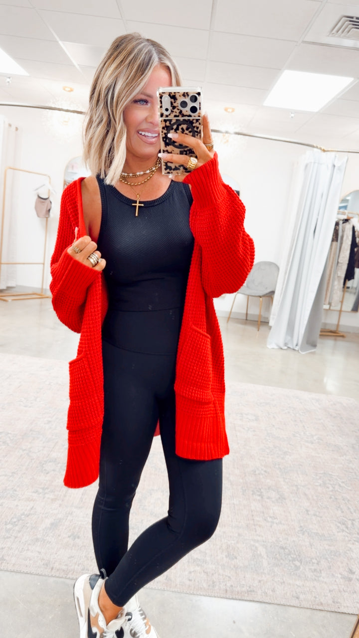 Ruby Waffle Weave Cardigan