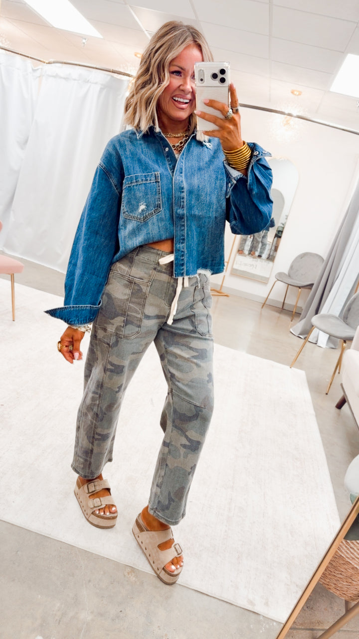 The Rogue Camo Barrel Jean