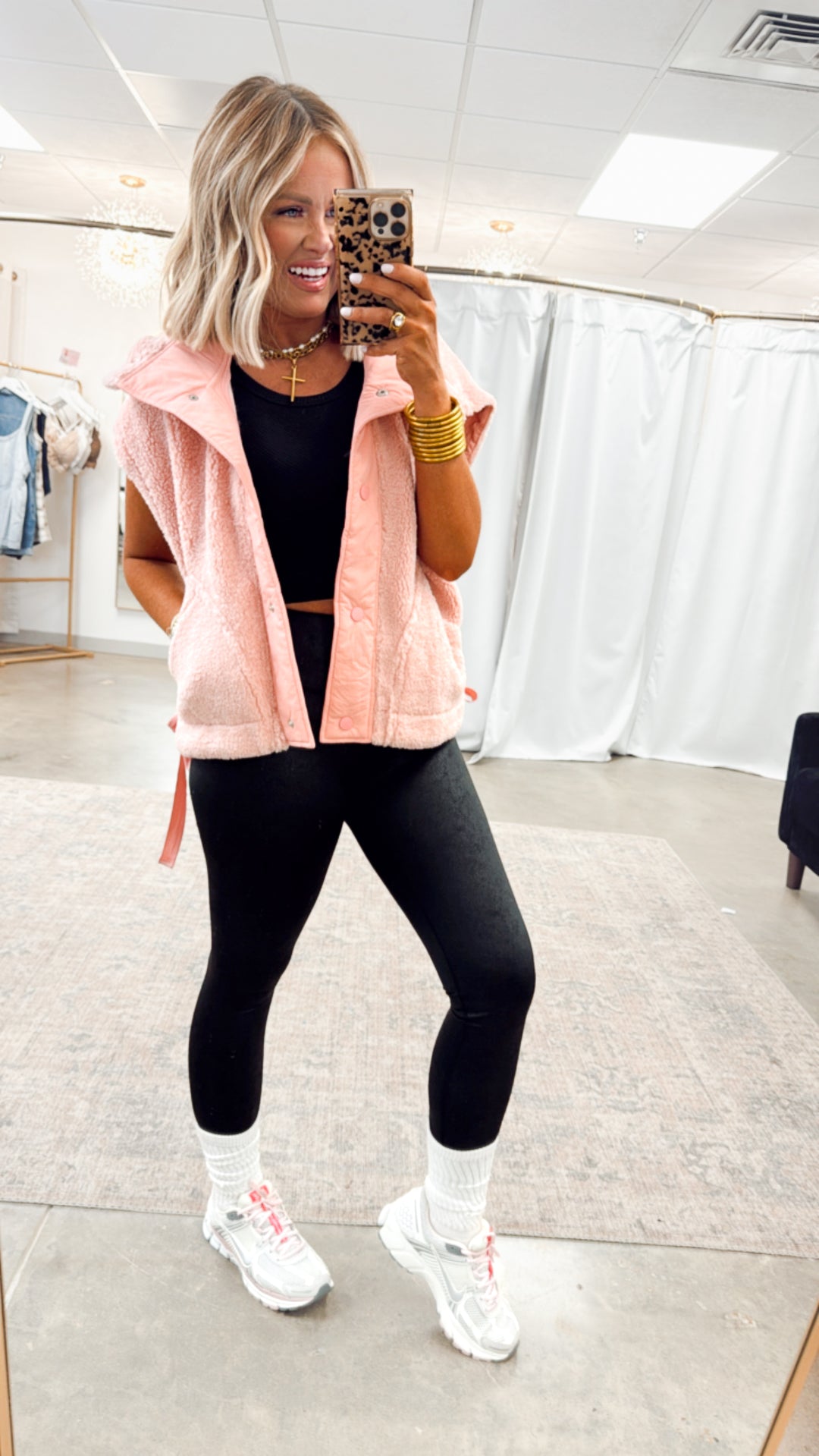 Lumi Sherpa Vest-Pink
