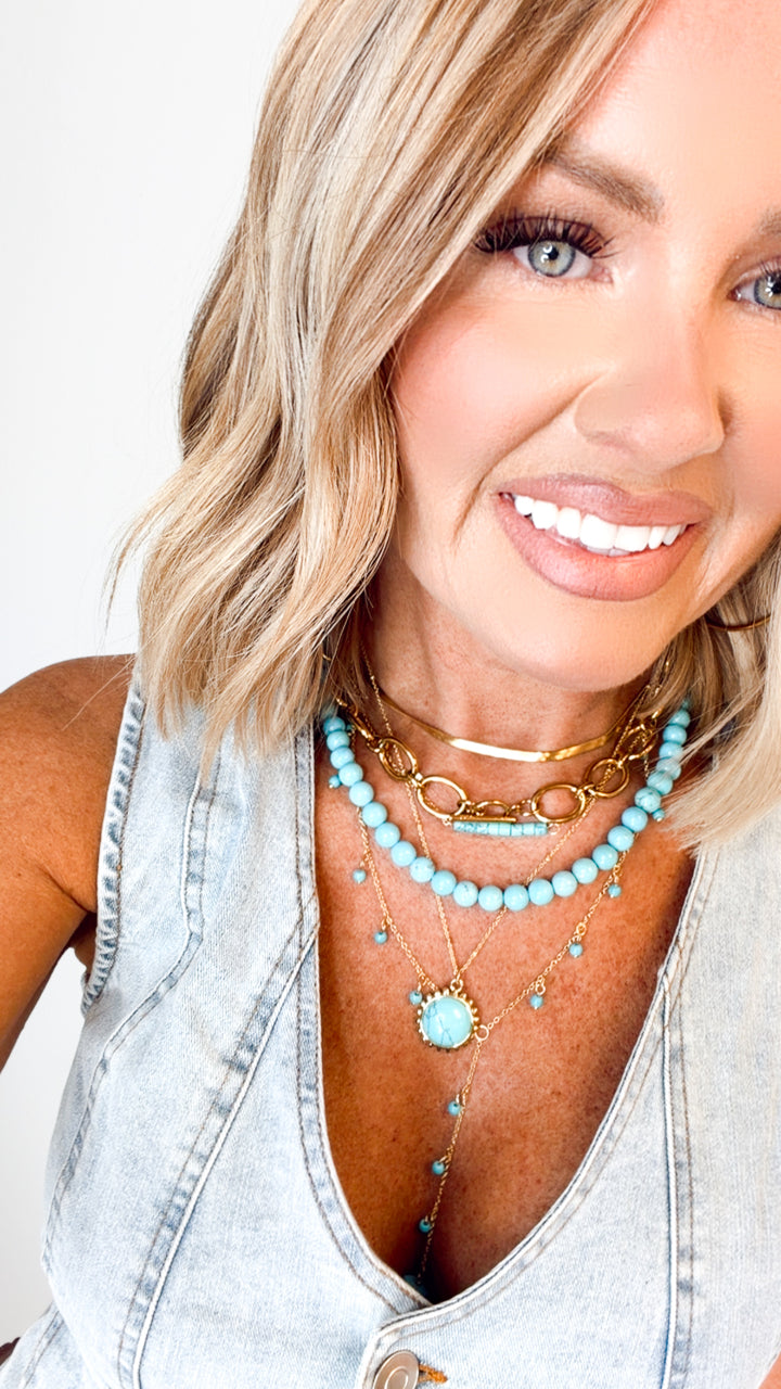Blue Mood Gemstone Necklace