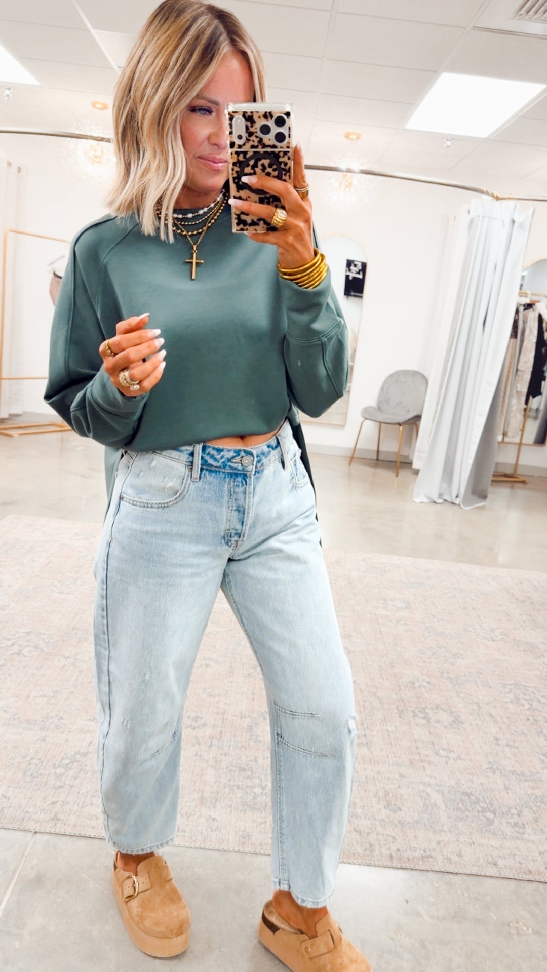 The Split Edge Pullover-Dark Forest