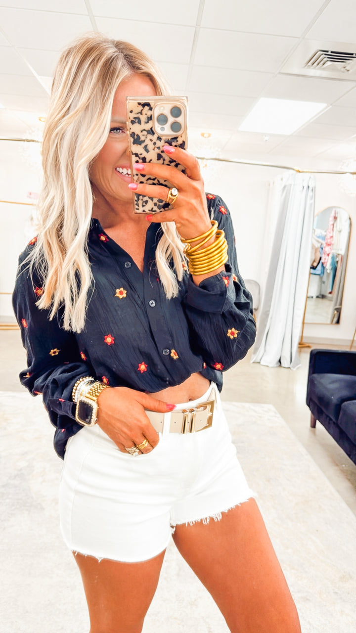 Midnight Garden Crinkle Shirt