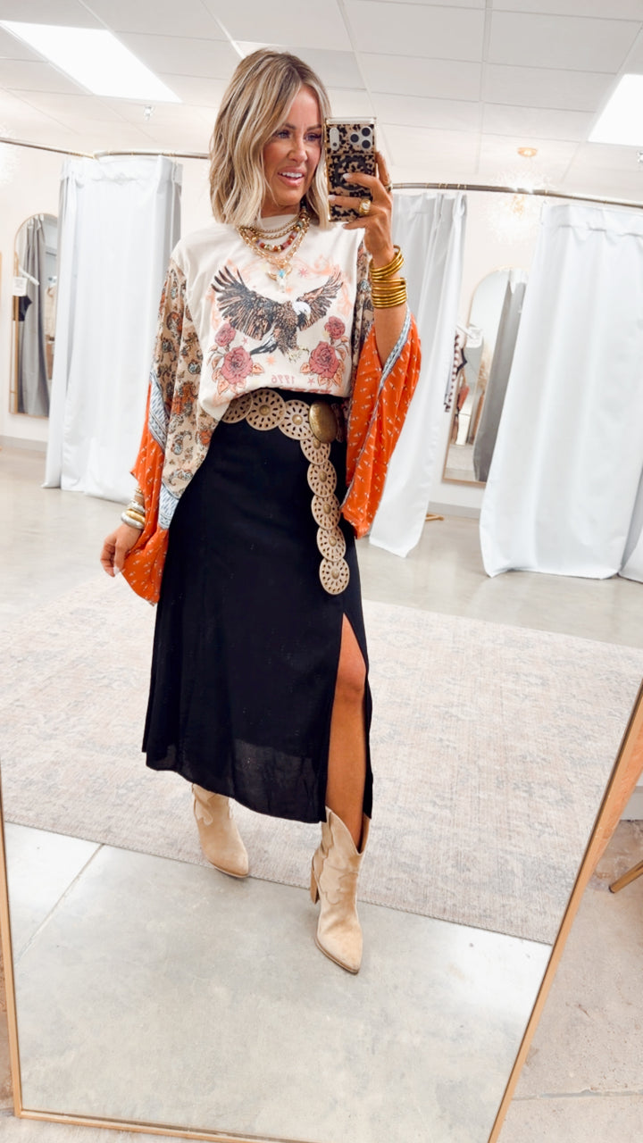 The Marlow Midi Skirt-Black