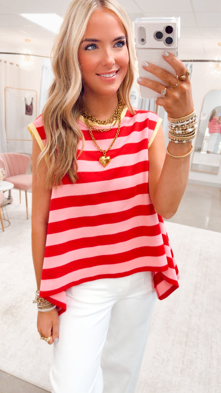 The Minnie Striped Sleeveless Tank