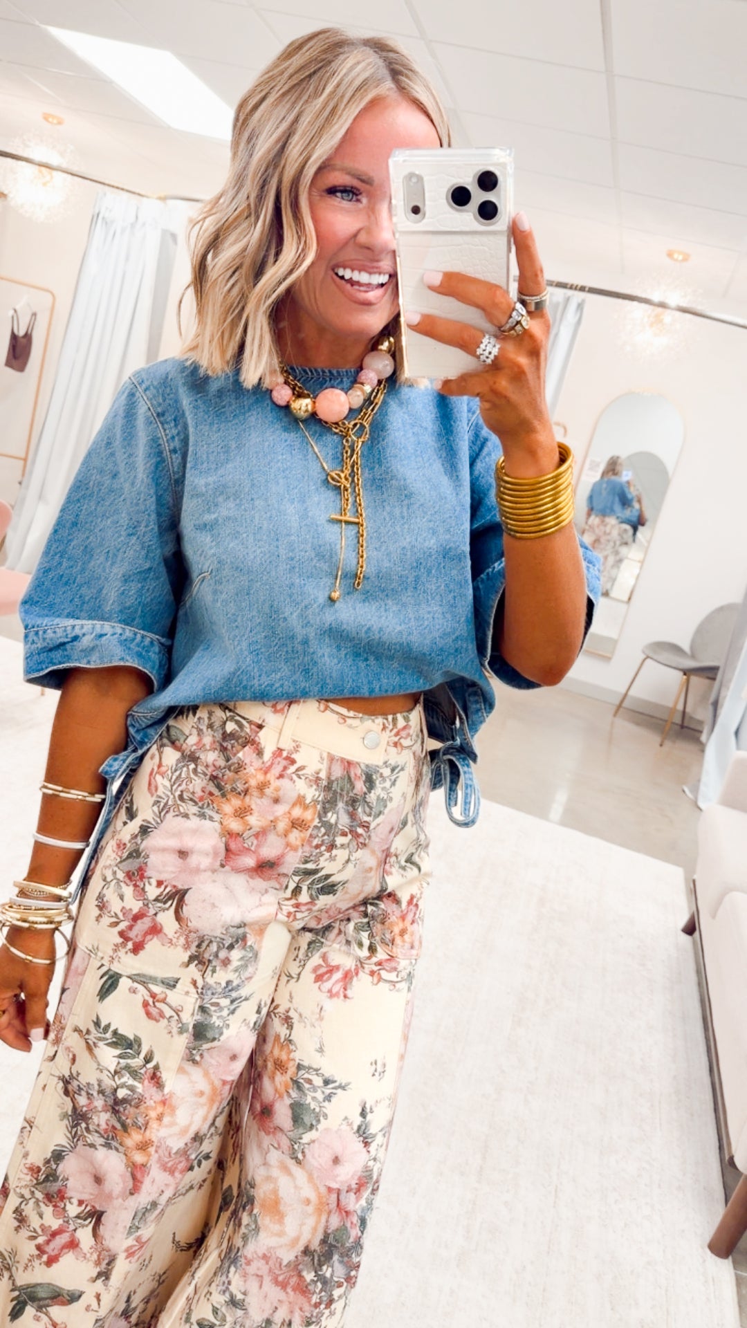 The Amarillo Sky Denim Top