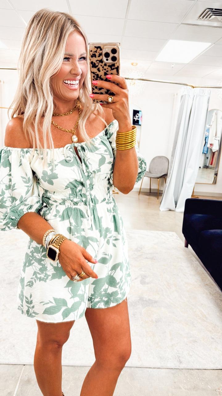 Everly Puff Sleeve Romper