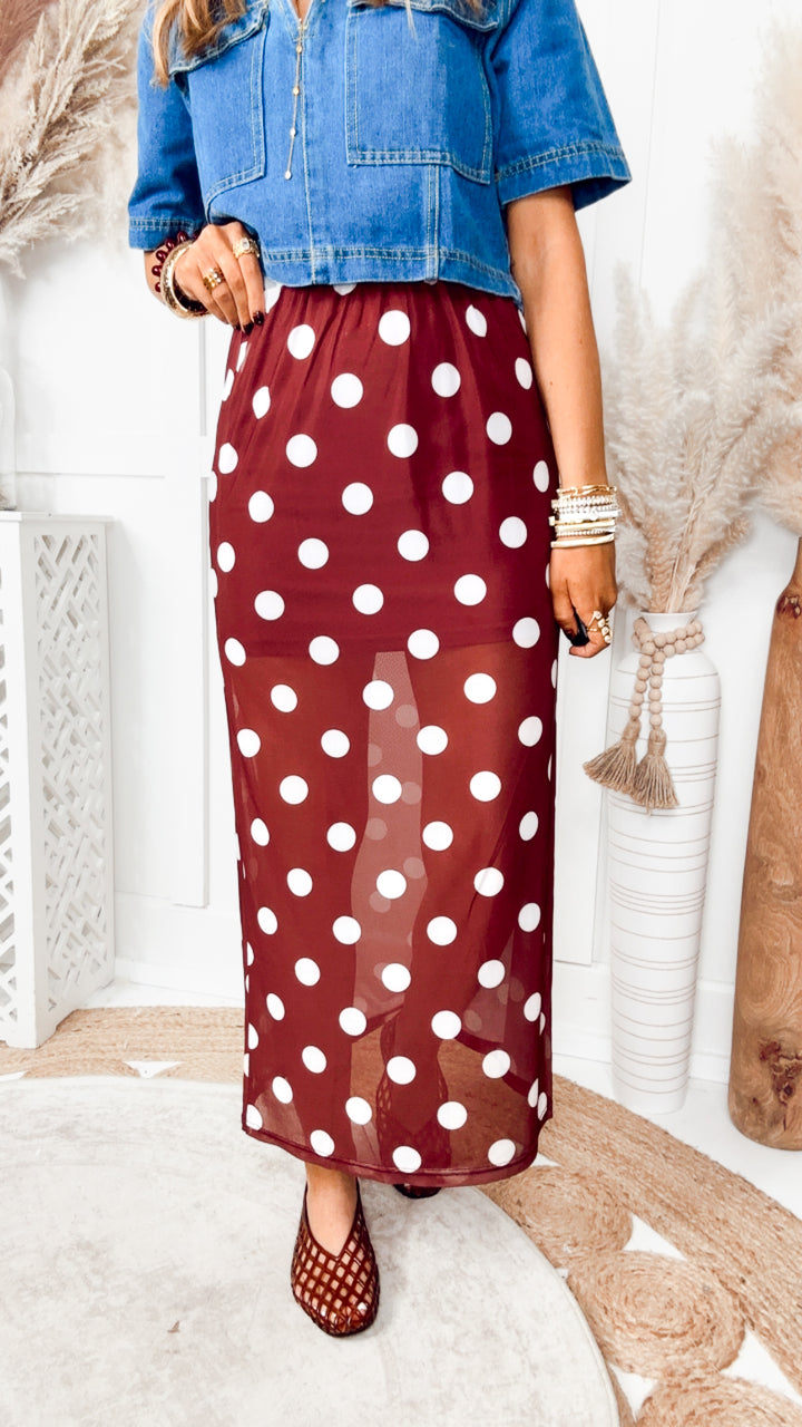 The Dainty Dot Midi Skirt