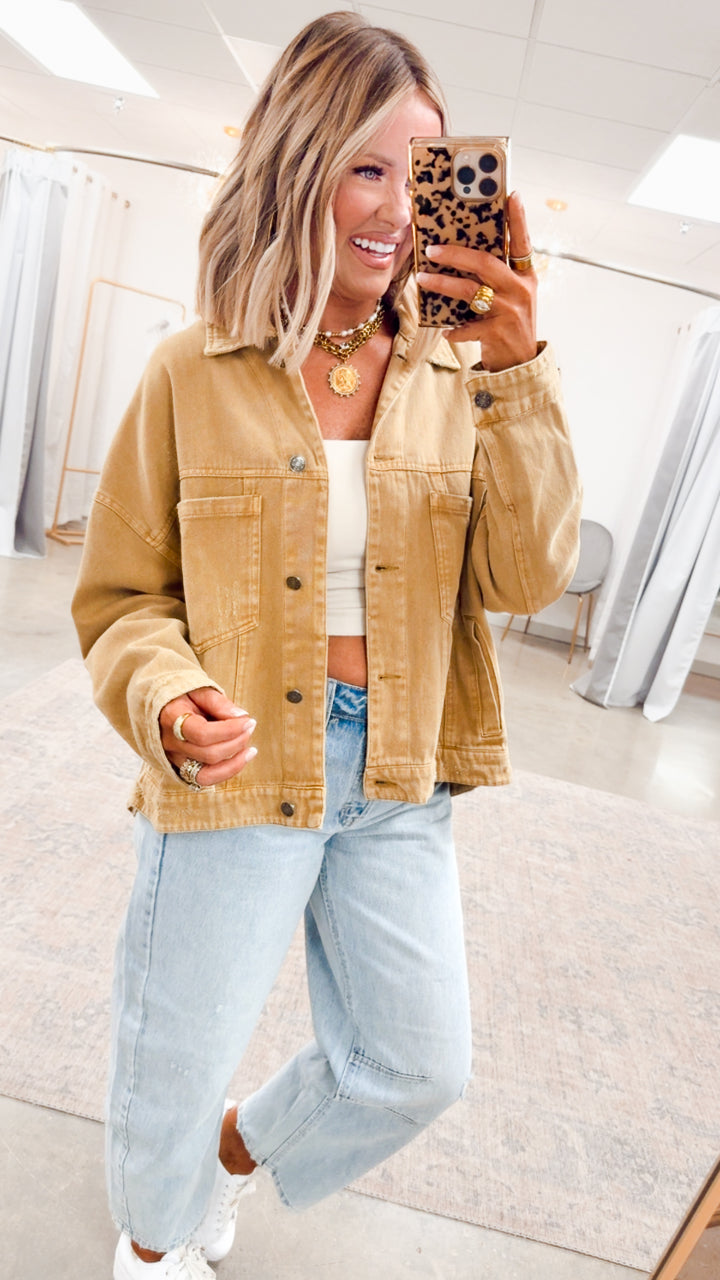 Oak Ridge Denim Jacket-Tea Satin