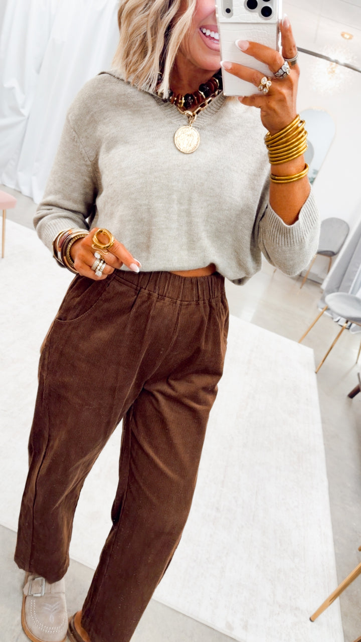 The Hampton House Sweater-Heather Grey