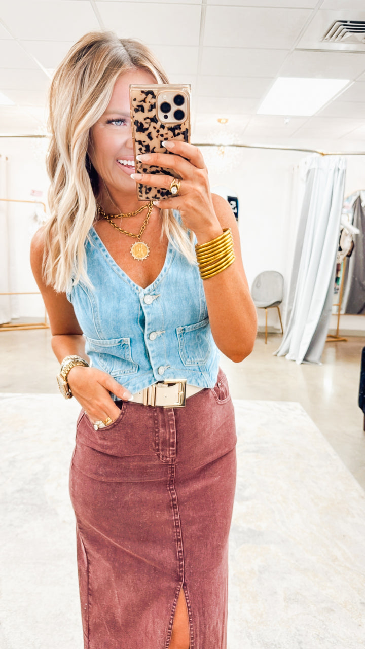 Wren Maxi Skirt-Plum