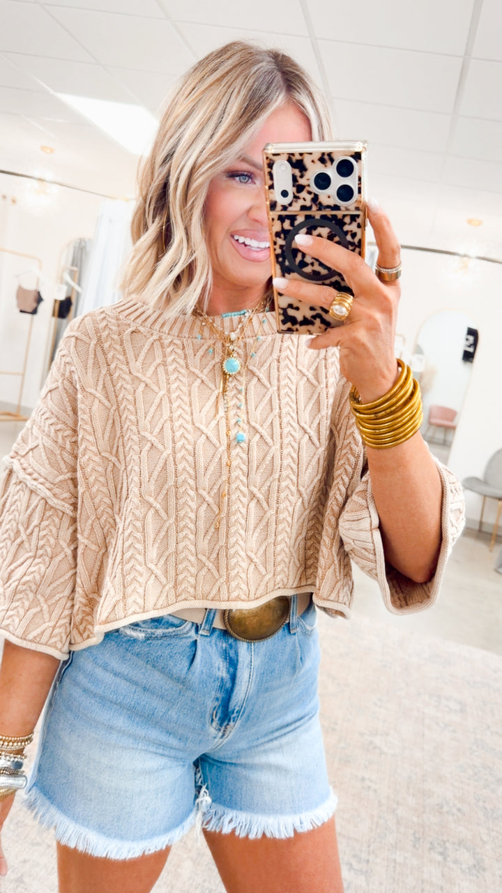 Afterglow Acid Wash Sweater