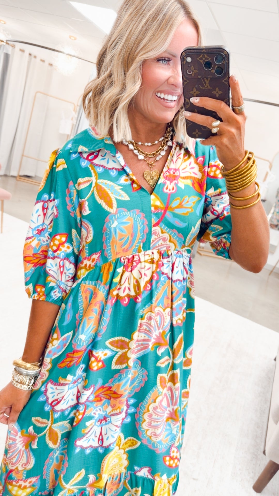 The Vespera Paisley Midi Dress