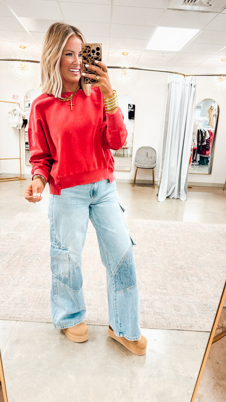 Darling Raw Edge Sweatshirt