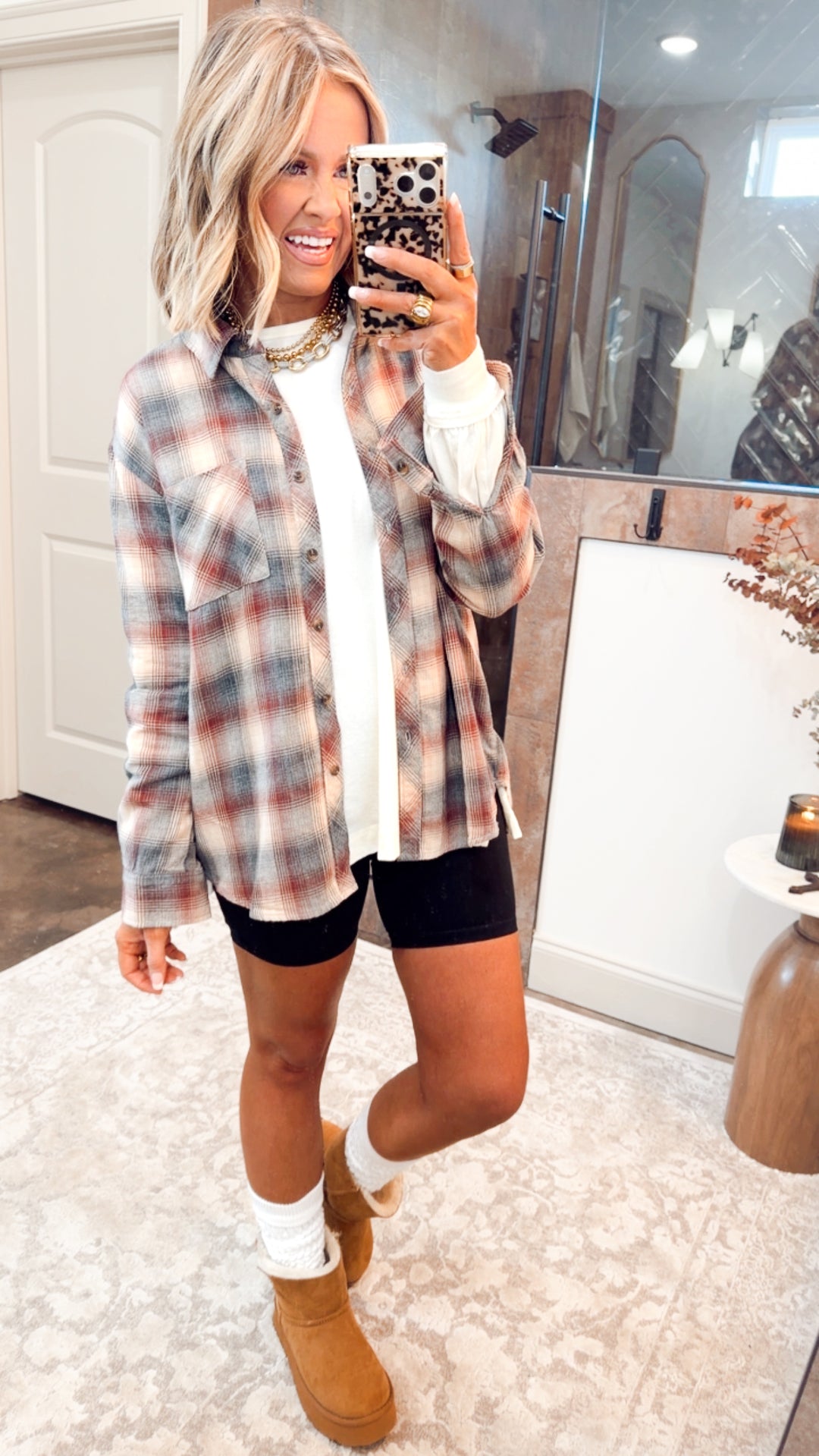 The Arden Plaid Top