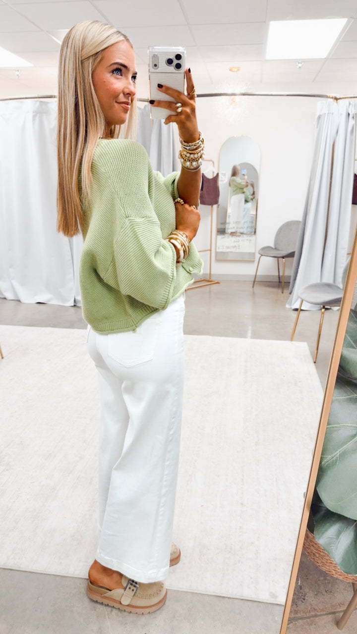The Margaux Cardigan-Green