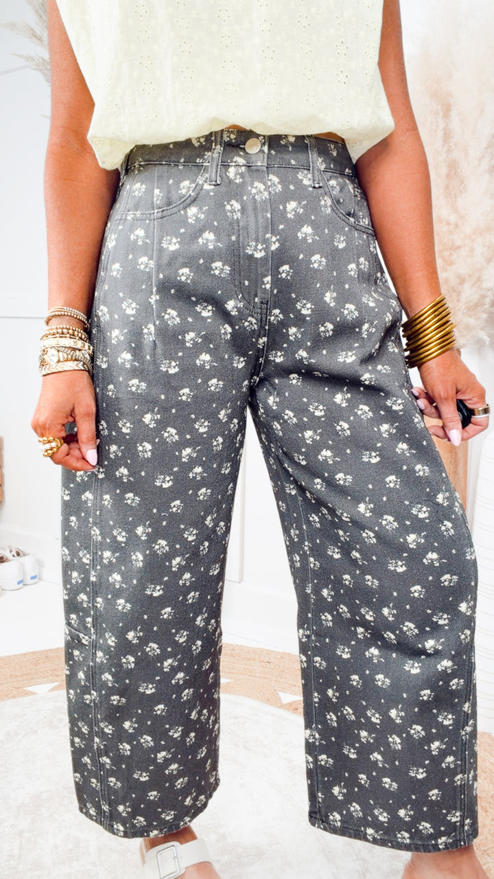 The Floral Barrel Jeans