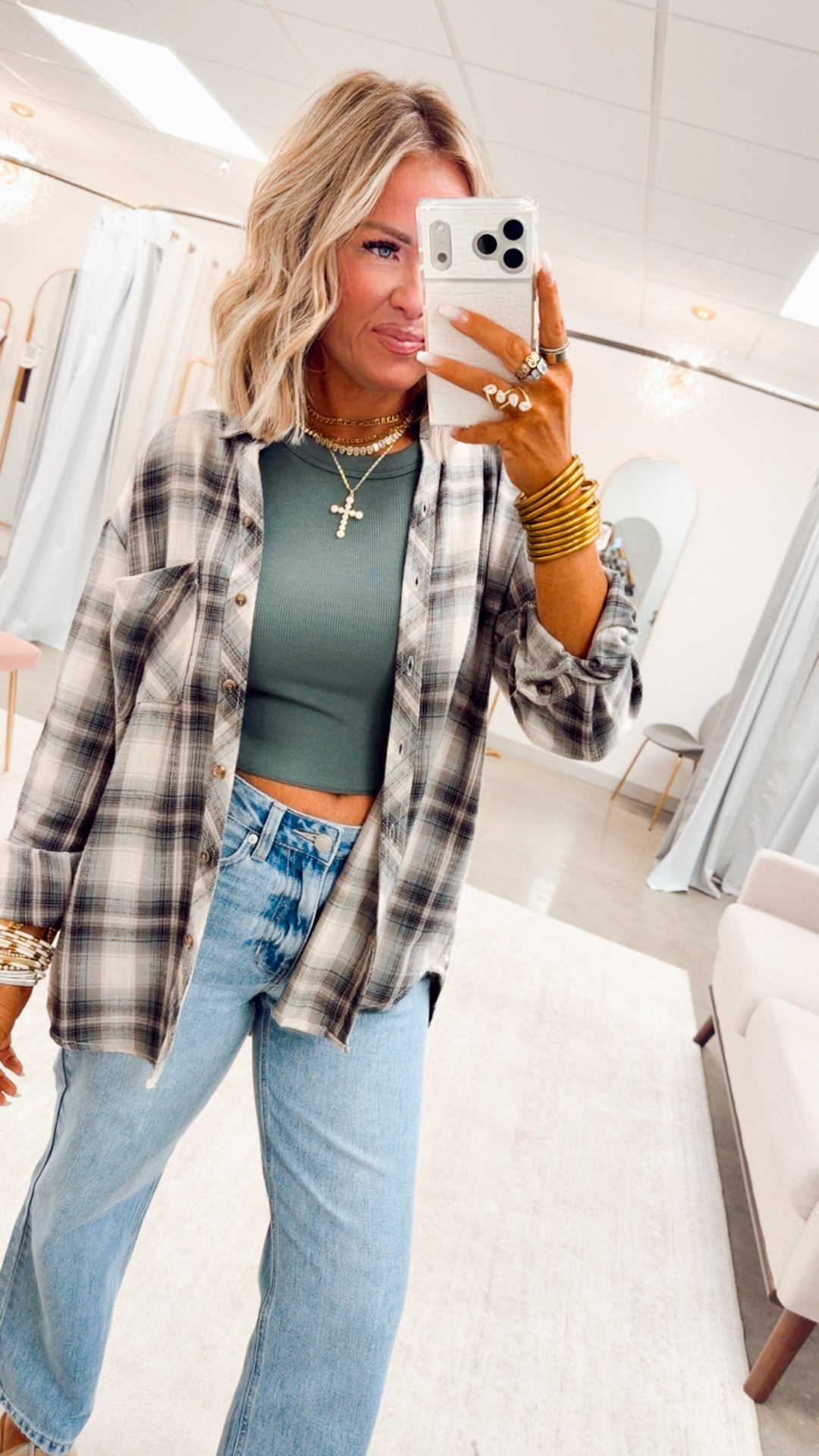 Petalwood Flannel Top