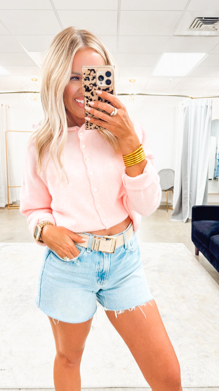 Seaside Stroll Cardigan-Baby Pink
